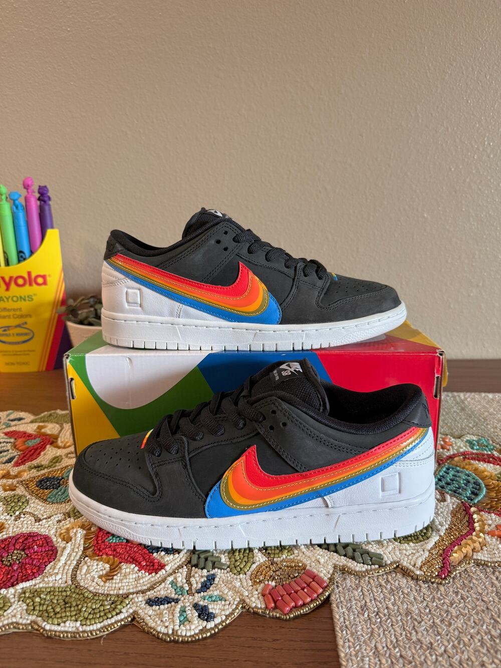 Nike SB Dunk Low Polaroid Black White Multicolor Sandy Bodecker Atlas DH7722 001